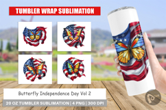 Tumbler Butterfly 4th of July Product Image 1