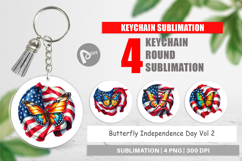 Keychain Butterfly 4th of July Product Image 1