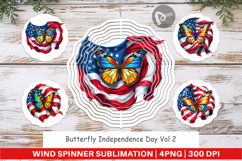 Wind Spinner Butterfly 4th of July Product Image 1