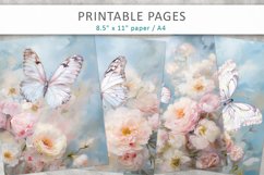 Floral and butterfly printables, printable pages Product Image 1