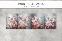 Floral and butterfly printable pages Product Image 2