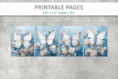 Floral and butterfly paper, junk journal kit Product Image 2