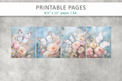 Floral and butterfly printables, printable pages Product Image 2