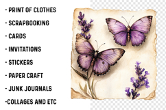 Butterfly Junk Journal Page PNG Product Image 2