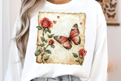 Butterfly Junk Journal Page PNG Product Image 3