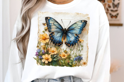 Butterfly Junk Journal Page PNG Product Image 3