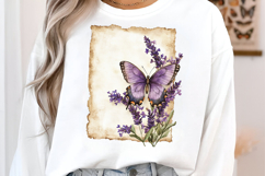 Butterfly Junk Journal Page PNG Product Image 3
