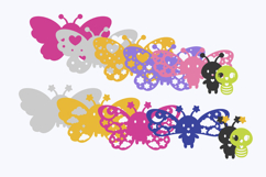 Morning &amp; Night Butterflies 3D SVG Product Image 3