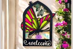 Butterfly Arch Key Holder Laser Cut Files &amp; SVG Files Product Image 4