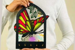 Butterfly Arch Key Holder Laser Cut Files &amp; SVG Files Product Image 8