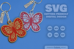 Butterfly Keychain SVG Product Image 2