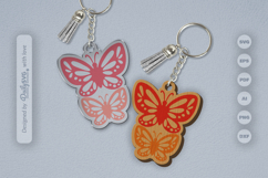 Butterfly Keychain SVG Product Image 2