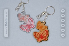 Butterfly Keychain SVG Product Image 1