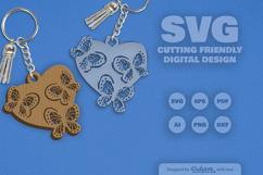 Butterfly Keychain SVG Product Image 2