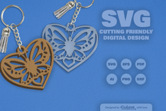 Butterfly Keychain SVG Product Image 2