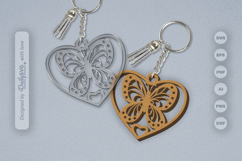Butterfly Keychain SVG Product Image 1
