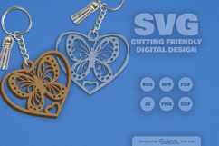 Butterfly Keychain SVG Product Image 2