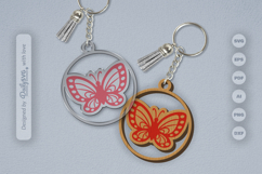 Butterfly Keychain SVG Product Image 2