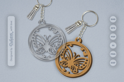 Butterfly Keychain SVG Product Image 2