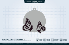 Butterfly Keychain Laser Cut Template Product Image 3