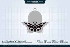 Butterfly Keychain Laser Cut Template Product Image 3