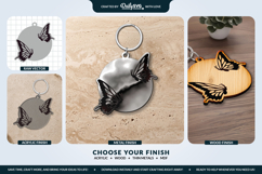 Butterfly Keychain Laser Cut Template Product Image 2