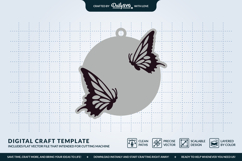 Butterfly Keychain Laser Cut Template Product Image 3