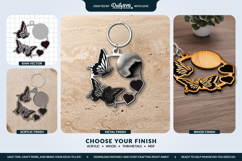 Butterfly Keychain Laser Cut Template Product Image 2