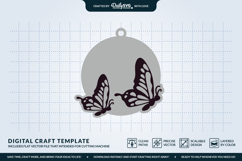 Butterfly Keychain Laser Cut Template Product Image 3