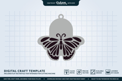 Butterfly Keychain Laser Cut Template Product Image 3