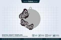 Butterfly Keychain Laser Cut Template Product Image 3