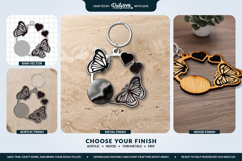 Butterfly Keychain Laser Cut Template Product Image 2
