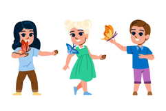 nature butterfly kid vector Product Image 1