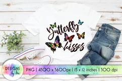 Butterfly Kisses Sublimation | Rainbow Butterflies Product Image 1