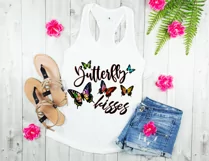 Butterfly Kisses Sublimation | Rainbow Butterflies Product Image 5