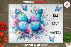 Butterfly Kitchen Cutting Board Png, Cutting Board Sublimation, Kitchen Png, Rectangular Design Png