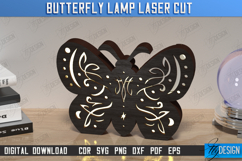 Butterfly Lamp Laser Cut | 3D Shadow Lantern | Desktop Lamp Product Image 1