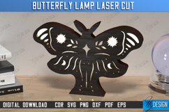 Butterfly Lamp Laser Cut Bundle, 3D Wooden Night Lights SVG Product Image 7