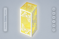 Butterfly Lantern Paper Cut SVG Product Image 2