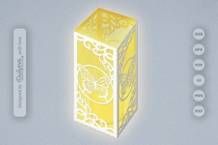 Butterfly Lantern Paper Cut SVG Product Image 2
