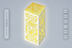 Butterfly Lantern Paper Cut SVG Product Image 2