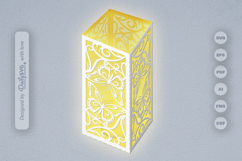 Butterfly Lantern Paper Cut SVG Product Image 2