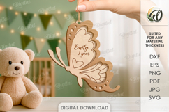 3D Butterflies Bundle Laser Cut. Hanging Nursery Decor SVG Product Image 4