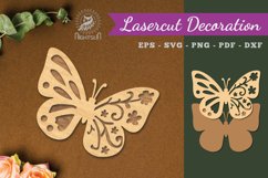 Butterfly Laser Cut Decoration SVG Product Image 1