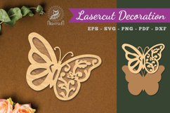 Butterfly Laser Cut Decoration SVG Product Image 1