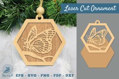 Butterfly Laser Cut Ornament SVG Product Image 1