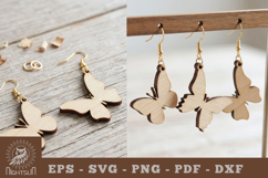 Butterfly Lasercut Earrings Product Image 1
