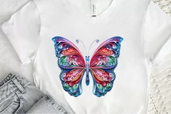 Butterfly Layered Paper Art PNG Clipart Product Image 3