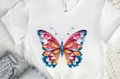 Butterfly Layered Paper Art PNG Clipart Product Image 3