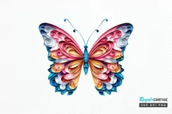 Butterfly Layered Paper Art PNG Clipart Product Image 1
